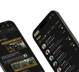 Shake app chat screen on two phones